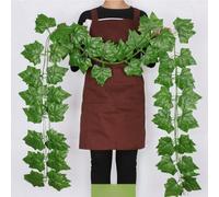 4 pièces/12 pièces Grandes fausses feuilles vertes de lierre artificiel de 2,4 m pour décoration murale, jardin vertical, guirlande, plante décorative pour la maison, mariage, anniversaire, fête. Plas