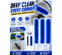 4 pièces/2 pièces Brosse à épousseter flexible, Brosse de nettoyage de ventilateur - Tête de brosse en microfibre, Brosse à toile d'araignée, Pour le nettoyage des stores, des bouches d'aération de cl