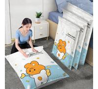 4 pièces/3 pièces/1 pièce/2 pièces Sacs de rangement sous vide en forme de lapin mignon, gain de place, sacs scellés sous vide, sacs de rangement, sacs scellés sous vide, convient pour les vêtements, 