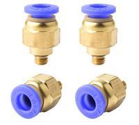 4 pièces 6 mm M5 PT filetage extérieur droit Push to Connect Raccords de tube à emboîter pneumatique connecteur rapide