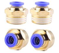 4 pièces 8 mm 1/2′′ PT filetage extérieur droit Push to Connect Raccords de tube à emboîter pneumatique connecteur rapide