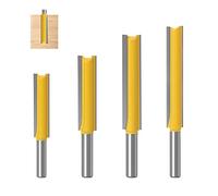 4 Pièces 8 mm Queue Fraise Defonceuse, Fraise Droite, Fraise à Bois Fraise Extra-longue, Mèches Carbide Router Bits Fraise à Menuiserie, pour le Travail du Bois (40mm 50mm 63mm 76mm)