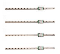 4 Pièces 9mm Guide Linéaire Rail Miniature MGN9 400mm Rail Linéaire et 4 Pièces MGN9H GlissièRe de Rail Miniature