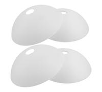 4 Pièces Abat-jour Demi-lune en PVC Blanc pour Lampadaire et Lampe de | Forme Bol Moderne, Surface Lisse, Remplacement Pratique, Lumière Douce, Entretien Facile, Chambre, Salon ou Plafond