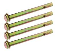 4 Pièces Acier au Carbone Boulons D’ancrage Moletés M12x150 | Douilles de 15,7mm, Tiges Filetées de 12mm, Écrous et Rondelles, Fixation Murale pour Équipements Lourds