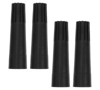 4 Pièces Adaptateur de Tige Filetée, Tête Tour Noire | Plastique, Connexion Facile ’effort, pour Balais et Perches Américaines, Usage Vitre et Plafond