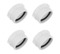 4 Pièces Adaptateur de Vidange D'évier 40mm à 46mm | Plastique Blanc, Installation Facile et Joint Étanche, Usage Domestique la Cuisine pour Raccordement D'évacuation