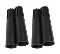 4 Pièces Adaptateur Fileté, Embout Noir en Plastique | Connexion sans Jeu, Tête de Tour, pour Balais, Serpillières et Raclette à Vitre