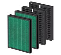 (4 pièces) Airmega 400 Filtres de rechange pour purificateurs d'air Coway Airmega 400, Max2 400, 400S, 400 (G), 400S (G), Max2, Filtres HEPA et à charbon actif verts AP-2015-FP, Référence 3111735