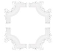 4 Pièces Angle de Moulure de Plafond Intérieur Décoratif Vintage | Finition en Plastique, Embellissement de Surface, pour Cadres de Porte et Cadres Photo, Rénovation Intérieure