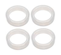 4 Pièces Anneau Diffuseur Parfum, Silicone Blanc, Large Bord | Compatibilité Ampoules Standard, Diffusion Homogène, Usage sans Flamme, pour Huiles Essentielles, Salon et Lecture