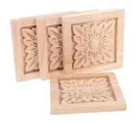 4 Pièces Applique Décorative en Bois Vintage, Bricolage | Finition Rapide, Installation Facile, Relooking Instantané, pour Meuble la Cuisine et Vasque Salle Bain