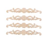4 Pièces Applique en Bois Sculpté D’angle Style Européen | Décoration Maison, Motifs Sculptés, Bois Brut à Peindre, Usage Porte, Fenêtre, Meuble, Intérieur