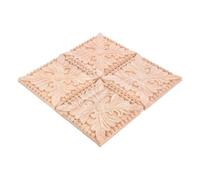 4 Pièces Applique en Bois Sculpté Style Européen, Modèle 9