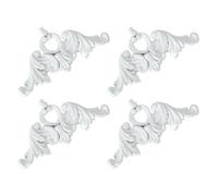 4 Pièces Applique Murale D’angle en PVC Style Français Vintage | Ornement Sculpté Délicat, Pose Facile, pour Décoration Murale Intérieure, Apporte Relief et Charme Classique