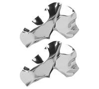 4 Pièces Assiette à Huîtres en Acier Inoxydable, Plat à Sauce | Résistante aux Températures Élevées, Poignée Élargie, Surface Polie Effet Miroir, Rangement Compact, Chefs et Amateurs