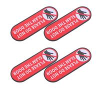 4 Pièces Autocollant D’avis de Porte Rouge, Papier Adhésif | Résiste au Décollement, Guide Visuel, Réduit L’usure des Charnières et Joints, pour Portes Auto et Camion
