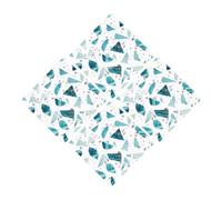 4 Pièces Autocollant de Sol Bleu Antidérapant Effet Terrazzo, PVC | Décor Temporaire, sans Résidu, pour Carreaux et Plinthes de Bar, Style Moderne