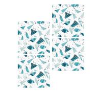 4 Pièces Autocollant Décoratif Effet Terrazzo PVC Bleu | Sol Vinyle et Surfaces Lisses, Pose Facile, Style Moderne, Locataires et Bricoleurs