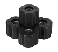 4 pièces Bague de Tondeuse à Gazon PE Noire 25,5mm Anti-Usure | Réduit les Vibrations, Prolonge la Durée de Vie des Outils de Jardinage, Compatible Brouettes Chariots et Coupe-Bordures