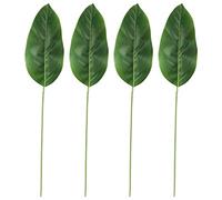 4 Pièces Banane Artificielle Feuilles Faux Feuilles Tropicales en Plastique Faux Feuille De Palmier Oiseau du Paradis des Plantes Réaliste Verdure pour Hawaïen Luau Partie Jungle