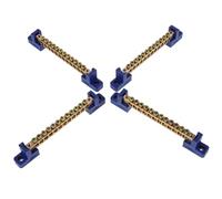 4 Pièces Barrette de Connexion en Cuivre 12 Trous pour Tableau Électrique | Base Isolante en Plastique, Deux Trous de Fixation à Chaque Extrémité, Raccordement Stable pour Installations Électriques