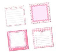 4 Pièces Bloc-Notes Imprimé Noeud Papillon 30 Feuilles Chaque Bloc-Notes de Poche en Papier Adhésif pour Bureaux, École, Organisation à Domicile, Matelas à Notes Moulés