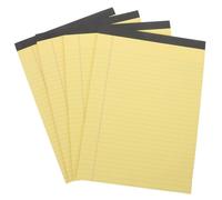 4 Pièces Bloc-notes Juridique A4 Détachable, Papier Ligné Jaune | Date, Écriture Fluide, Feuilles Épaisses, pour Planning et Prises de Notes Quotidiennes