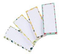 4 Pièces Bloc-notes Magnétique pour Liste de Courses | Écriture Confortable, Papier Gommé, pour Porte de Frigo ou Mur, Motifs Décoratifs, Bloc Mémo Pratique