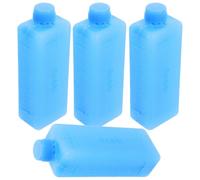 4 pièces Blocs Réfrigérants Réutilisables Bleus, 4,52 pouces | Boîtier Plastique PE Étanche Bouchon Vissé Sécurisé, Format Rectangulaire Compact, pour Pique-Niques, Aliments et Camping