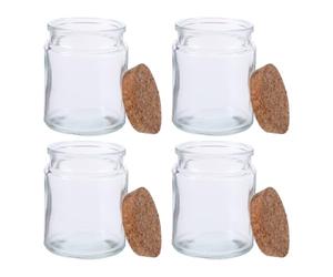 4 Pièces Bocal de Prières en Verre avec Couvercle en Bois | Décor Chrétien Inspirant, Rangement Hermétique Quotidien, Idée Présent Noël pour Femmes Croyantes