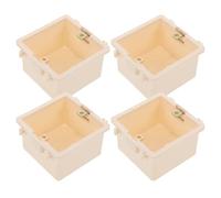 4 Pièces Boîtier Électrique Encastré Blanc en Plastique | Installation Facile, Usage Maison ou Commerce, Résistance à L’usure, Format pour Prise Multiple