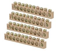 4 Pièces Bornier de Mise à Terre Électrique, Barre Omnibus 10 | Kit de Barres Terminales, Surface Étamée en Métal, Conformité Iec 60947, pour Armoires de Commande