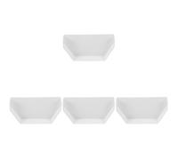 4 Pièces Bouchon D’extrémité de Gouttière Carré 160 | PVC Aluminium Blanc, Étanchéité des Bords sans Fuite, pour Gouttière et Canalisation D’eau
