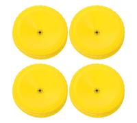 4 Pièces Bouchon de Réservoir D'eau, Plastique Jaune 5,43 Pouces | Filetage Précis et Capuchon Ventilé, Prise Texturée Antidérapante, pour Bouteilles Spray et Réservoirs D'eau