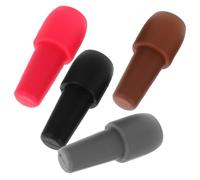 4 Pièces Bouchon de Vin en Silicone Réutilisable, Étanche | Préserve le Vin, Limite les Fuites, Finition Soignée, Usage Bouteille de Vin, Lot Unique