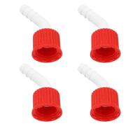 4 Pièces Bouchon Fileté Gl18 10mm en Plastique | Embout Courbé, Raccord de Bouche Filetée, pour Tubes et Solutions Tampons