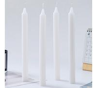 4 pièces Bougies sans fumée et sans odeur de 10 pouces, bougies de purification d'air longue durée, bougies d'anniversaire pour la maison, bougies blanches, bougies de chandelier, décoration pour banq