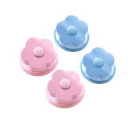 4 Pièces Boule de Lavage en Machine Fleurie PP Polyester | Filtre Nettoyant pour Denim et Tissus Résistants, Design Créatif, Facile à Nettoyer, Lot Couleur Aléatoire