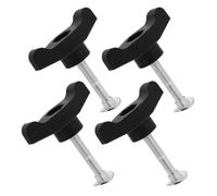 4 Pièces Boulon de Poignée de Tondeuse à Gazon à Ailettes, Noir | Acier et ABS, Rotation Fluide, Serrage Rapide Main, Kit de Remplacement pour Manches D’outils
