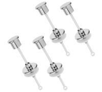 4 Pièces Bouton de Chasse D'eau, Levier Simple Fileté 10 MM | Finition Chrome Argentée, Plastique Lisse, Installation Rapide, pour Rénovation de Salle de Bain