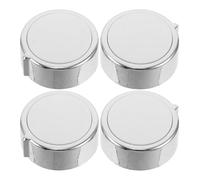 4 Pièces Bouton de Minuterie Cuisine Argenté en Plastique, Arbre | Réglage Précis, Surface Lisse Facile à Nettoyer, Réparation Rapide pour Appareils Domestiques