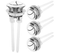 4 Pièces Bouton de Réservoir de Toilette à Double en Plastique | Surface Lisse, Toucher Confortable, Élasticité Complète, Installation Facile, Pièces en Métal, pour Cuve 38 Couleur Aléatoire