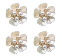 4 pièces boutons de manchette de chemise décoratifs pince perles pinces à boutons de fleurs pour robe de chemise embellissements de manteau uniforme couvertures décontractées