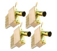 4 Pièces Brosse de Désherbage en Fil D'acier, Trou 24mm | Tête en Brosse Métallique, Usage Intensif, Application Polyvalente, pour Jardiniers et Paysagistes Professionnels