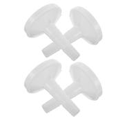 4 Pièces Buse de Jardinage Agricole à Long Stem, Plastique Blanc | Légumes et Fleurs, Serrage et Pépinière, Compatibilité Flexible Tuyau, Irrigation