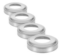 4 Pièces Cache Décoratif en Acier Inoxydable pour Main Courante de | Piscine Enterrée, Plaque de Base et Tube de Garde-corps, , Finition Argentée
