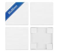 4 pièces Cache-prises encastrables 8,6x8,6 cm, Plaque murale aveugle en plastique sans vis, Couverture de prises de courant pour prises inutilisées ou interrupteurs
