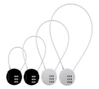 4 Pièces Cadenas à Combinaison Cable Long, Petit Cadenas à Code Cable, Cadenas de Sécurité à Combinaison à 3 Chiffres Réinitialisables pour Valise Sac de Voyage Casier (4 Tailles)