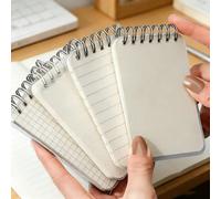4 pièces Cahier de poche A7 Mini à rabat - 80 pages, 160 pages, design de page double à lignes quadrillées portable, cahier de poche mémo, convient aux étudiants, aux professionnels, à la planificatio